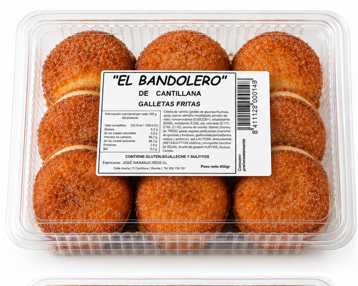 Galletas Rellenas de Leche Frita El Bandolero