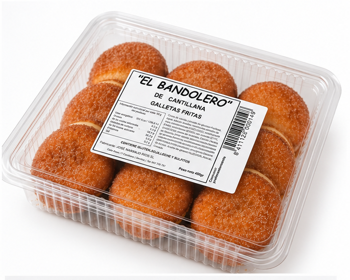 Galletas Rellenas de Leche Frita El Bandolero